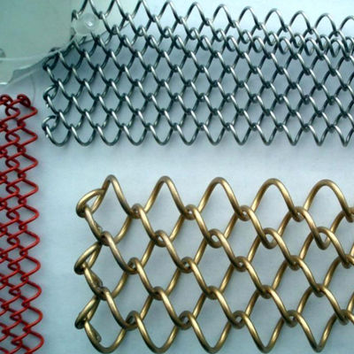 Diamond Chain Link Aluminium 2.0mm Decorative Wire Mesh