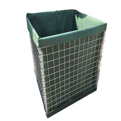 Army Galvanized Welded 50x50mm Defensive Barrier Dengan Geotextile