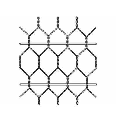 Jalan Perlindungan Sliver Tenun Besi Galvanis Hexagonal Wire Mesh